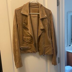 Anthropologie Suede Moto Jacket - Brown Tan